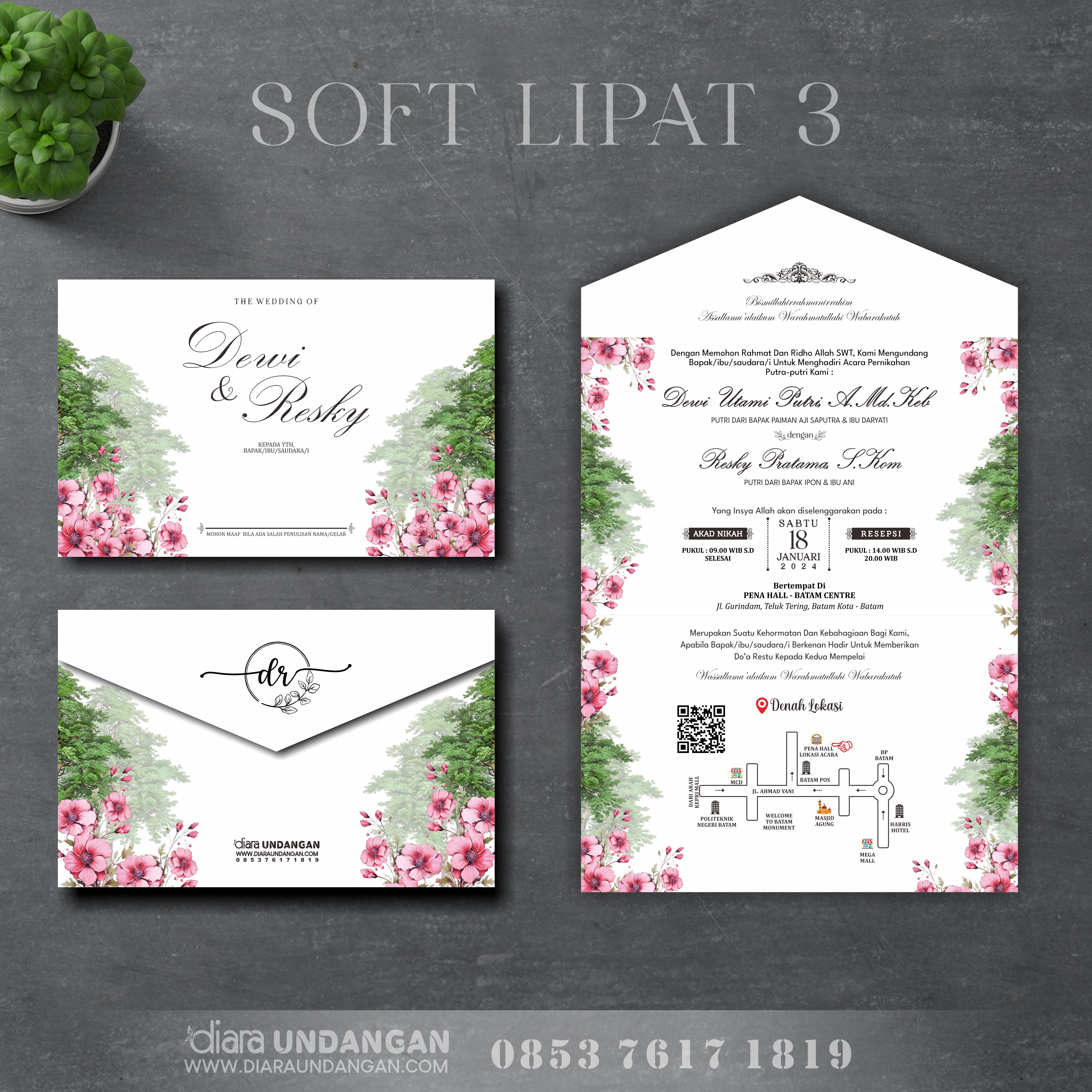 Undangan Soft Amplop LP3BC-001
